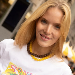Mini Jane Beaded Necklace - Citrine