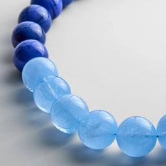 Jane Beaded Necklace - Lapis/Blue Lace Agate