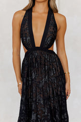 Crystal Cove Maxi Dress Black
