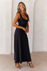 Twirling Tango Maxi Dress Black