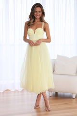 Fairytale World Midi Dress Lemon
