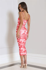 Curvy Lover Midi Dress Red