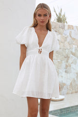 Flowers For You Mini Dress White