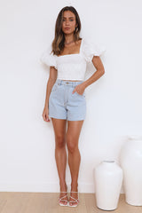 Pretty Party Crop Top White