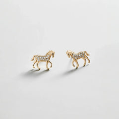 14K Gold Just For Fun Earrings - Horse