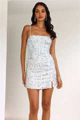 It Girls Sequin Mini Dress White