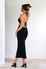 Frame Me Mesh Maxi Dress Black