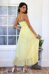 Season Beam Maxi Dress Yellow