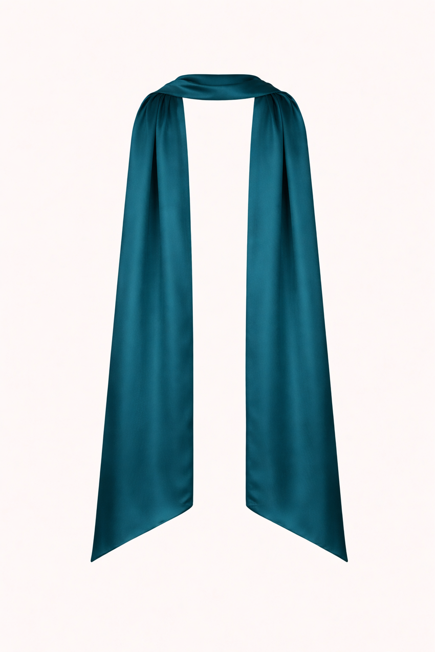 Satin Neck Scarf Teal