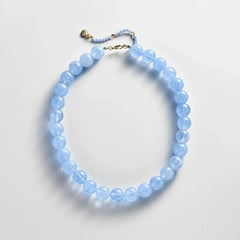 Mini Jane Beaded Necklace - Soft Blue