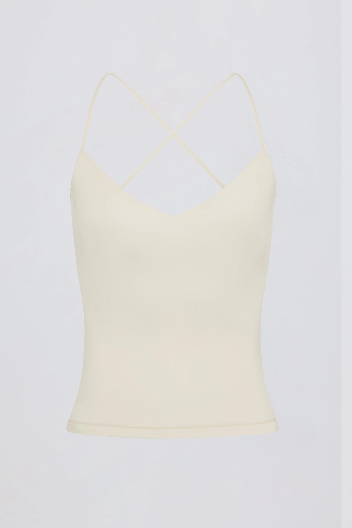 Cross-Back Tank Top in Cream