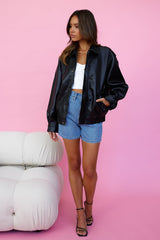 LIONESS Kenny Bomber Jacket Jet Black