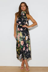 Switch Me Satin Maxi Dress Floral