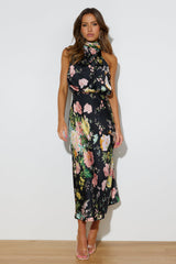 Switch Me Satin Maxi Dress Floral