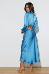 Pretty Guest Midi Skirt Blue