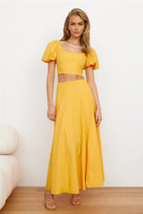 Orchard Field Crop Top Yellow