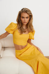 Orchard Field Crop Top Yellow