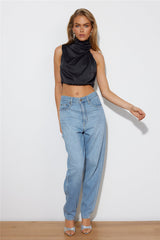 Stay Patient Crop Black