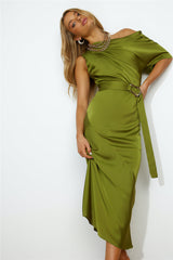 Party To Attend Midi Dress Green