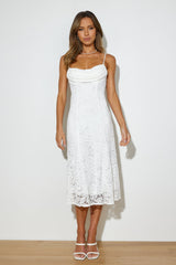 Garden Parties Midi Dress White