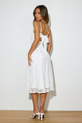 Garden Parties Midi Dress White