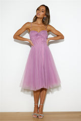 Glam Feeling Tulle Midi Dress Pink