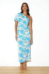 Romantic Lunch Date Midi Dress Blue