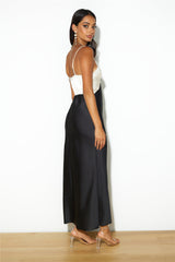 RUNAWAY Nico Slip Dress Sand Black
