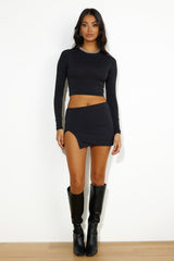 Easy 'Fit Mini Skirt Black