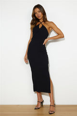 Under The Rainbow Midi Dress Black