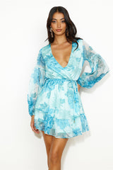 Classy Day Mini Dress Blue