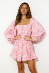 Long Beach Walks Mini Dress Pink