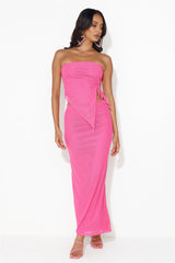 Pictures Please Mesh Maxi Skirt Pink