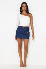 In New York Denim Mini Skirt Denim