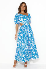 Location Wedding Midi Dress Blue