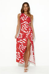 Beach Club Approved Maxi Dress Red