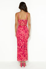 Shopaholic Mesh Maxi Skirt Red