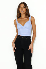 It Girl 'Fit Mesh Crop Top Lilac