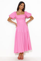 She's Your Girl Midi Dress Pink