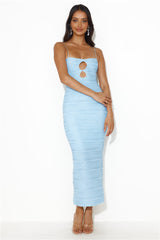 Summer Cloud Midi Dress Blue
