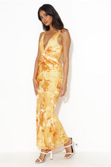 Radiant Vision Mesh Maxi Dress Orange