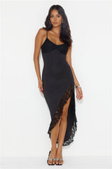 Treat Time Lace Midi Dress Black