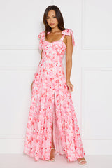 Flirty Dreams Maxi Dress Pink