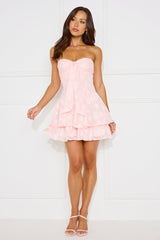 Empowered Essence Strapless Mini Dress Pink