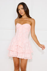 Empowered Essence Strapless Mini Dress Pink