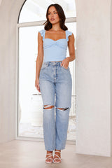 Elevated Essentials Crop Top Blue