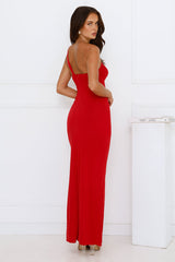 Beachside Fiesta One Shoulder Maxi Dress Red