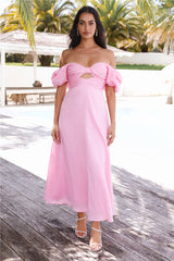 Stephanie Loves Midi Dress Pink