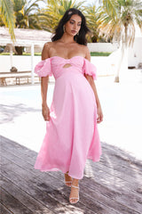Stephanie Loves Midi Dress Pink