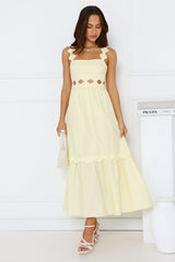 Chasing Sunbeams Midi Dress Yellow